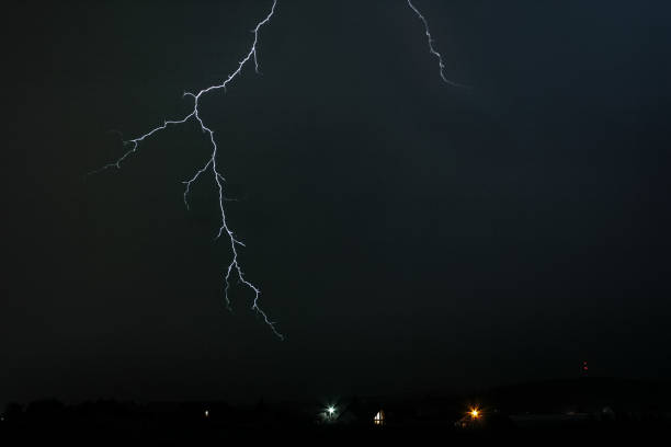 istock Cloud Air lightning discharge which does not reach the ground. 1156086632