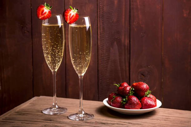 istock Strawberries and champagne as a classic combination to relax 1156088616