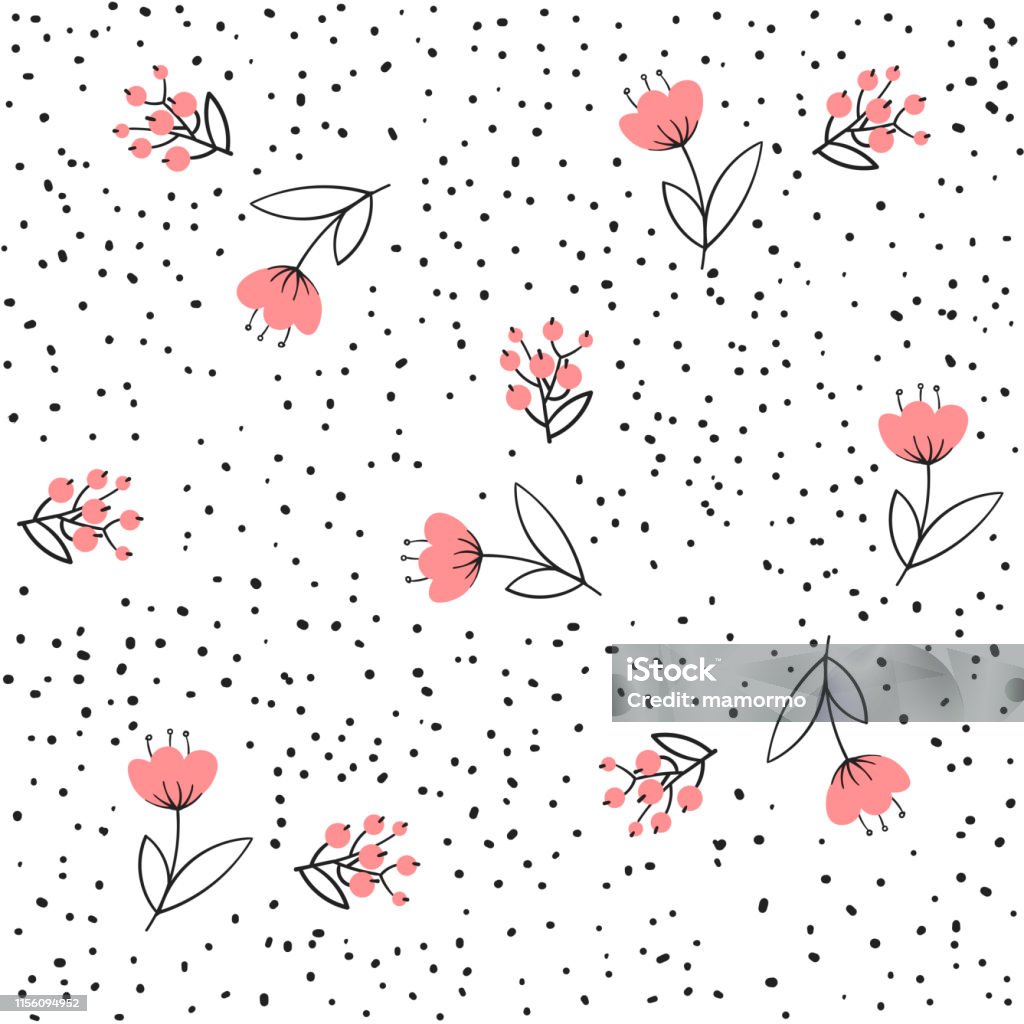 꽃 원활한 패턴 벡터입니다 작은 장미와 간단한 꽃 무늬 배경 벡터 그림입니다 디자인 꽃무늬에 대한 스톡 벡터 아트 및 기타 이미지 -  꽃무늬, 작은, 0명 - Istock