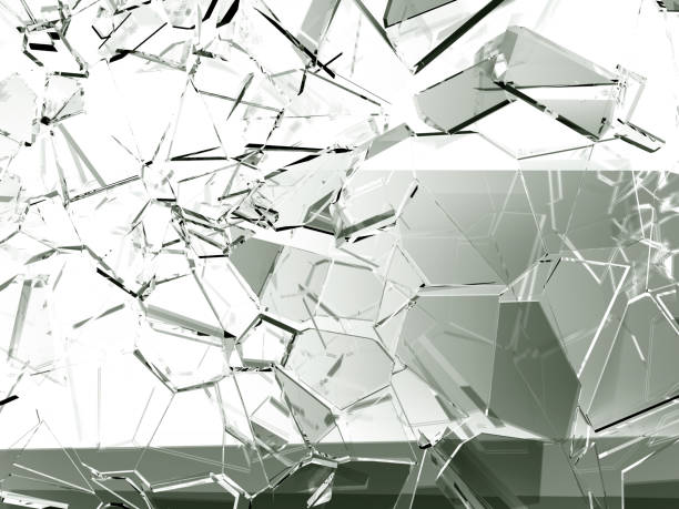 istock Pieces of shattered and broken glass 1156095016