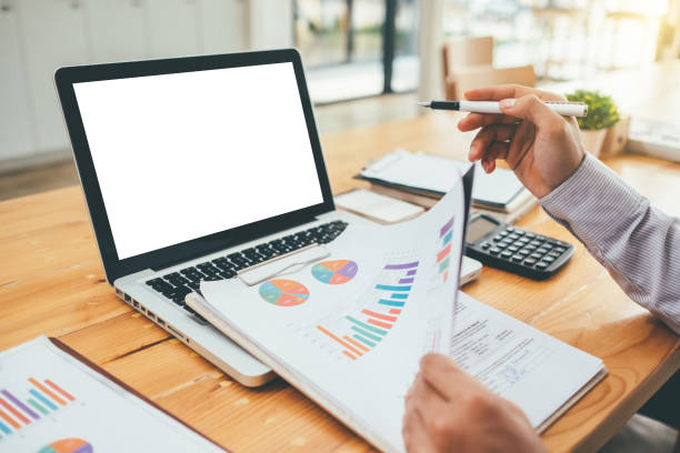 istock Businesswoman at work,top view 1156096385