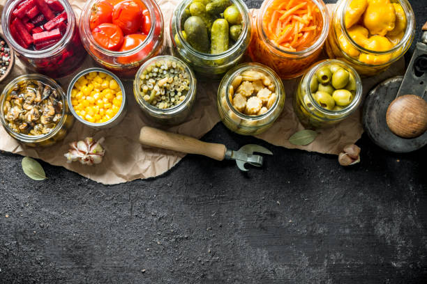 istock Set of different pickled food. 1156097736