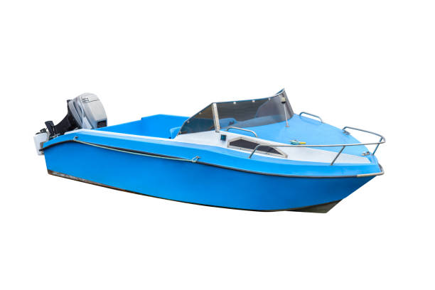 istock blue boat with motor isolated on white background 1156100365