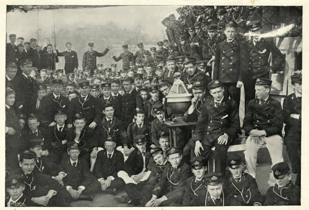 istock Royal Navy cadets on board HMS Britannia, 1895 1156100436