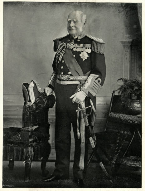Admiral of the Fleet Sir Henry Keppel, Royal Navy Vintage photograph of Admiral of the Fleet Sir Henry Keppel a Royal Navy officer. His first command was largely spent off the coast of Spain, which was then in the midst of the First Carlist War. officer military rank photos stock pictures, royalty-free photos & images