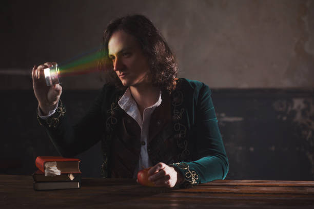 istock History of science, concept. Isaac Newton and physics. 1156108265