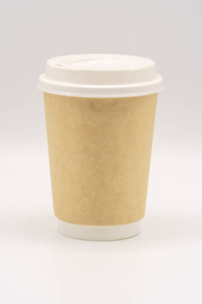 istock Empty paper cup with white lid. Place for Logo 1156108281
