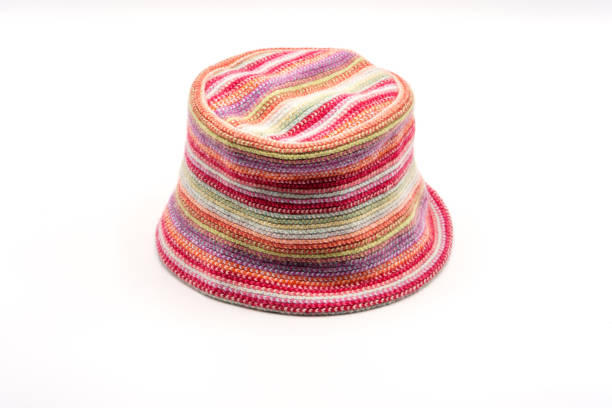 istock Colorful knitted hat on a white background. 1156108314