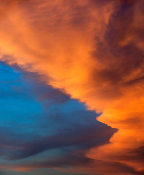 istock Cloudscape with dramatic sky at sunset in Chios Island, Greece 1156108762