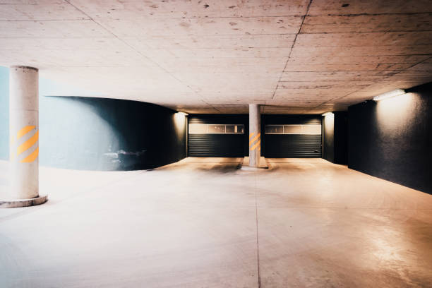 istock Underground Parking garage in modern house 1156111660