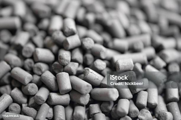 Macro View Of Small Activated Carbon Granules Seen In A Heap Stock Photo - Download Image Now