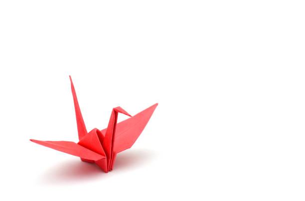 istock Red origami bird 1156119875