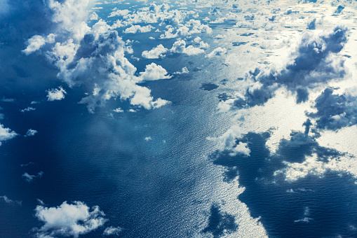 Aerial View of Ocean, Maldives