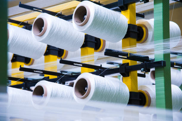 istock Industrial fabric production line 1156140564