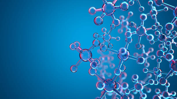 struttura molecolare astratta - molecular structure dna molecule chemistry foto e immagini stock