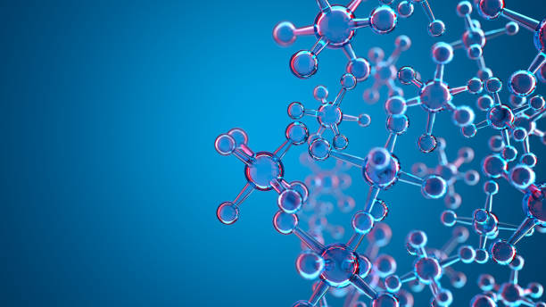 abstract molecular structure - fatty acid imagens e fotografias de stock