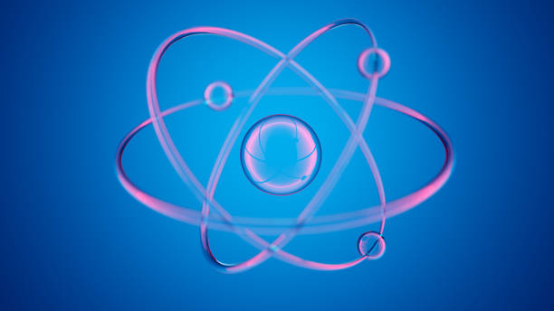 istock Abstract model of atom symbol 1156157684