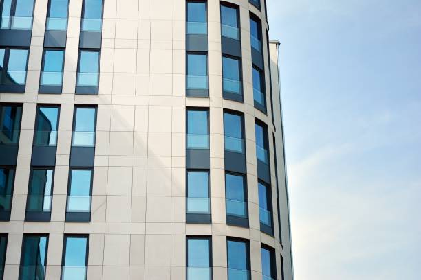istock Office building with blue sky. 1156162132