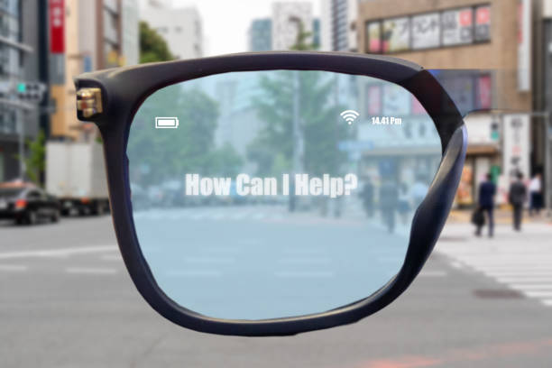istock augmented mixed virtual reality  concept, Smart glasses work through a combination of display, sensors and accelerometers, coupled with smart software ,internet connectivity to make them realy useful 1156165837