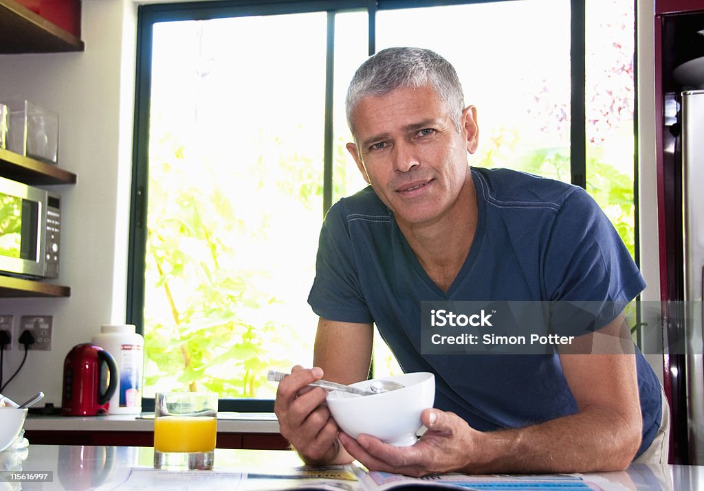 Home owner at breakfast  Bowl Stock Photo