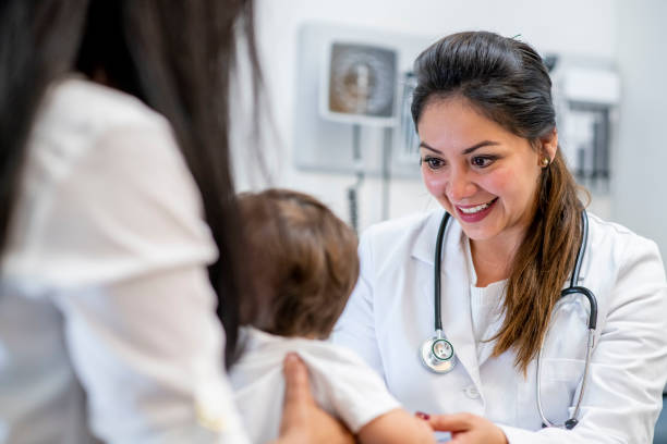 istock Baby at medical appointment 1156198854