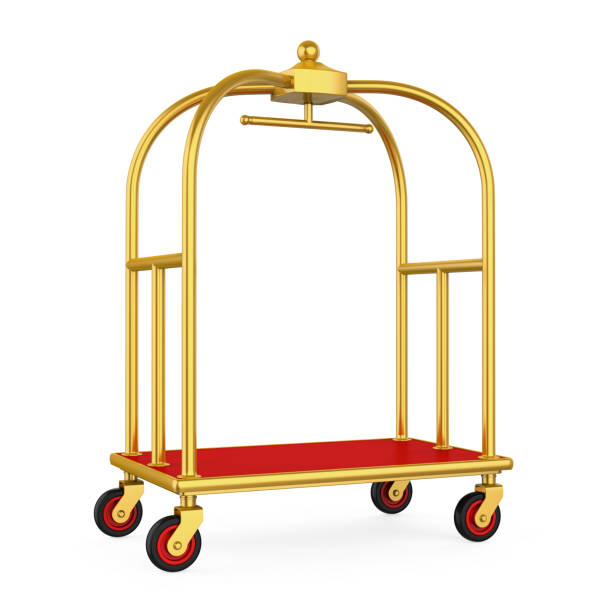 istock Hotel Luggage Trolley Isolated 1156206317
