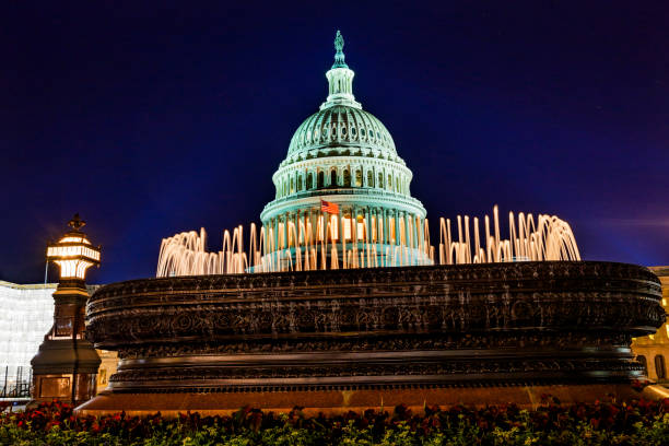istock US Capitol Dome Fountain North Side Night Stars Washington DC 1156206431