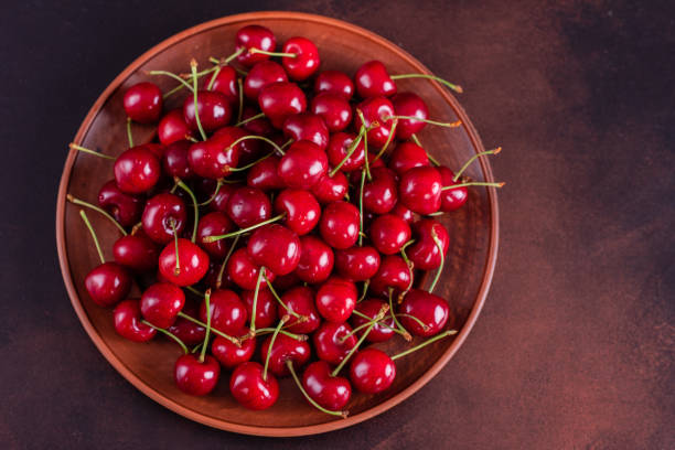 istock Sweet fresh organic cherry background close-up 1156207349