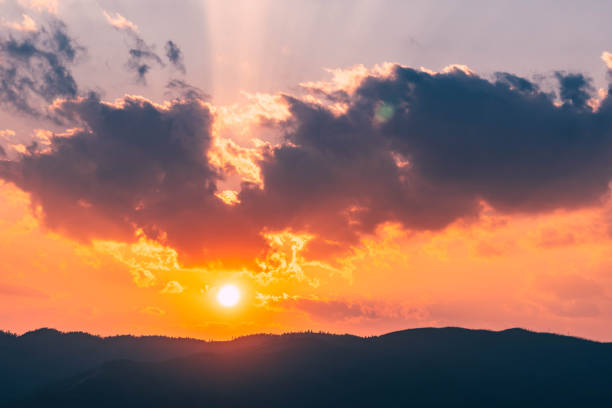 istock Beautiful sun light in the mountain 1156207451