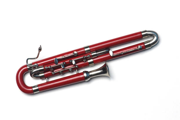 contrabassoon isolated on white background contrabassoon isolated on white background flat lay contra bassoon stock pictures, royalty-free photos & images