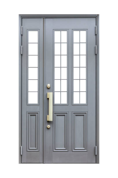 istock Aluminum door Isolated on white background 1156214137