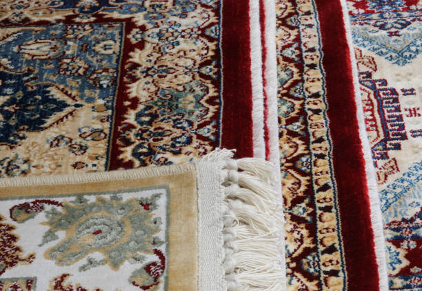 istock Persian carpet background with geometric decorations 1156216643