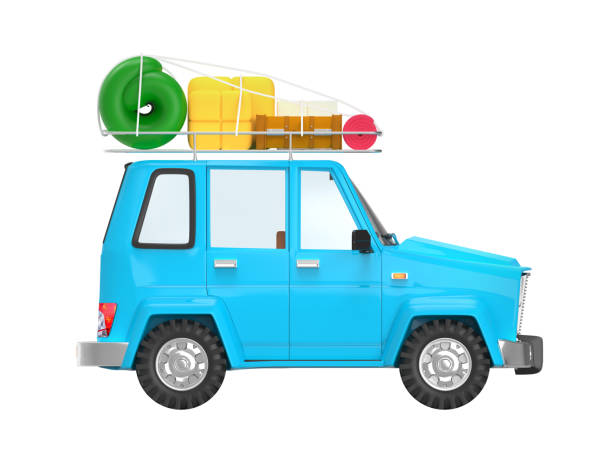 istock SUV adventure cartoon side 1156220159