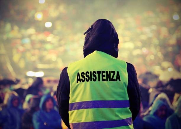 istock high visibility jacket with text Assistance in Italy and old ton 1156225164