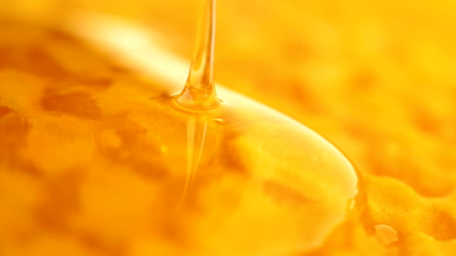 Honey pouring,slow motion