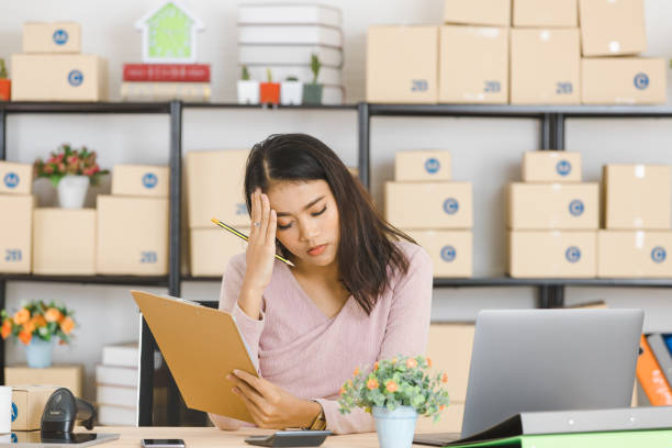 istock Asian business lady at office 1156247554
