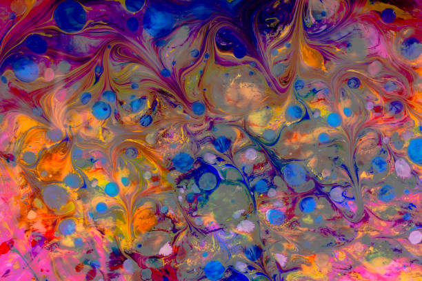 istock Abstract grunge art background texture with colorful paint splashes 1156248384