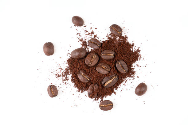 istock roasted coffee bean with powder isolated on white background 1156251076