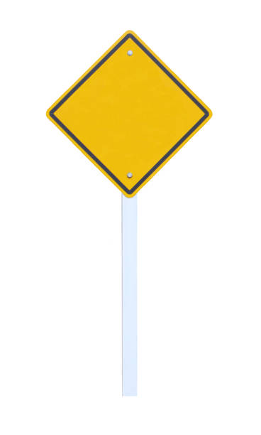 istock Yellow sign on a white background 1156255083
