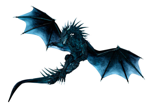 istock 3D illustration fantasy dragon on white 1156258851