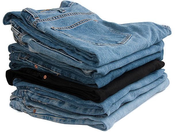 istock Folded Old Jeans, break the monotony wear black. 115625909