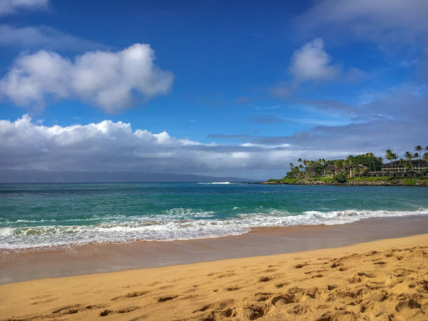 playa de napili bay, maui, hawái, estados unidos - napili bay fotografías e imágenes de stock