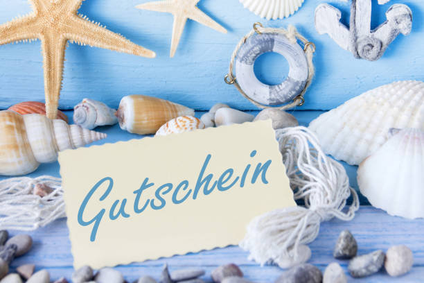 istock German gift coupon and maritime decoration 1156263825
