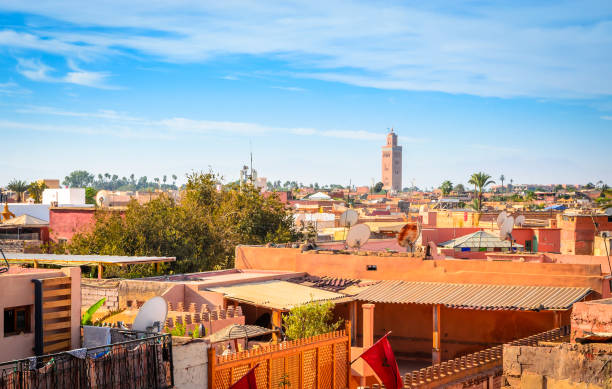 istock Panoramic view of Marrakech and old medina, Morocco 1156270615