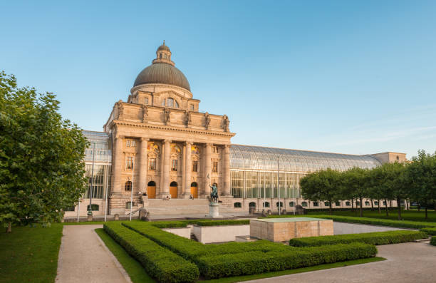 istock Bavarian State Chancellery building in evening shiny light 1156271102