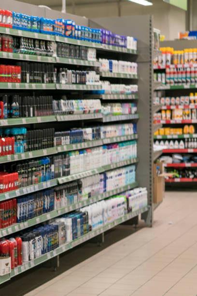 istock Many different deodorants on the store shelf. blurry 1156278477