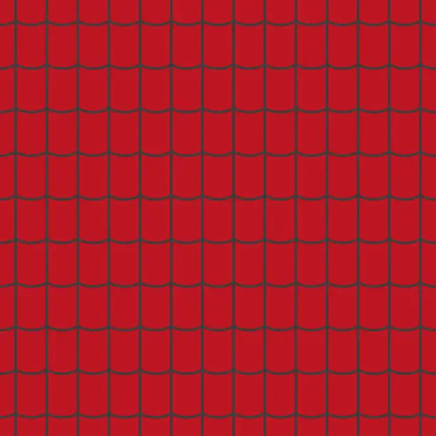 Vector illustration of Roof tile texture. Red roof tile seamless pattern. Vector illustration.