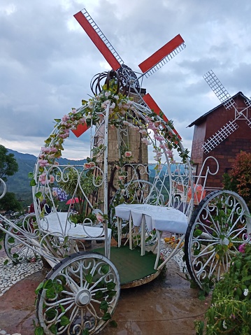 Chariot and Windmill in Sirao Garden Philippines