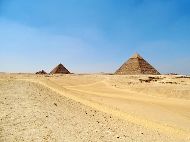 The pyramids in Egypt stock photo