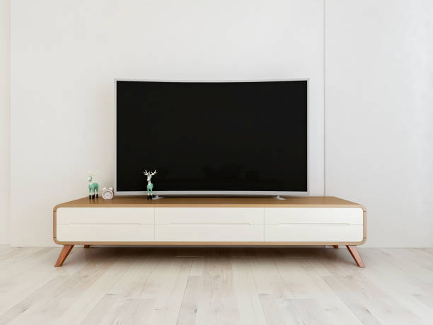 istock 3D rendering, spacious modern living room design, simple and elegant and elegant 1156295306